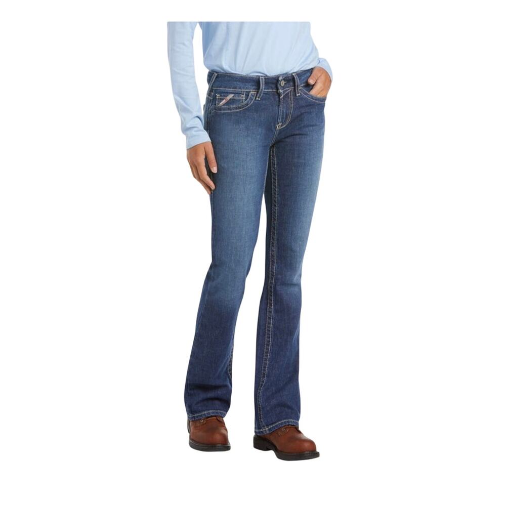 Ariat Work FR womens Mid Rise Stretch Bootcut Jeans sz 26R  Flame Resistant New